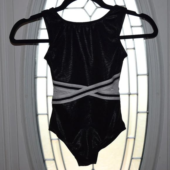 More Than Magic Other - MORE THAN MAGIC Girls Size S (6/6X) Black/White/Silver Leotard